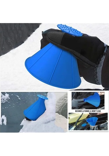 Elmpaly 4 Parça Araç Camı Buz Kazıyıcı Kar Küreği, 4 Renkli Plastik Kar Temizleme Aparatı