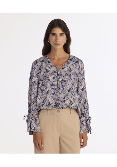 Yargıcı Regular V Yaka Uzun Kol Bluz 25kkbl6029x 004 Lacivert