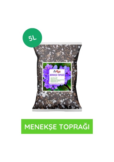 Bykurt Menekşe Toprağı 5l Premium Kalite Böcek Sinek Yapmayan Özel Saksı Karışımı 5 Litre