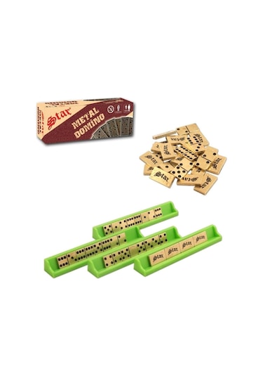Star Okey Star Domino Zamak Büyük Boy Domino Oyun Seti Metal Domino Taşı Seti Metal 1. Kalite Metal