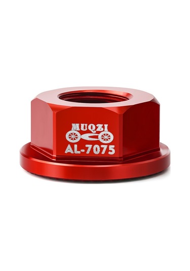 Geeroyoo Muqzı Çocuklar İçin Denge Bisikleti Tekerlek Somunu - M8 Flanş, 7075 Alyuminyum, Kırmızı - Ön/arka Tekerlek Vida Kapakları Çok Renkli