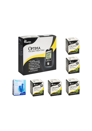 Optima Şeker Ölçüm Cihazı + 250 Strip + Lanset 100'lü