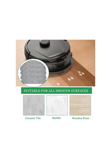 Synodicmonth Eufy L60 Robot Süpürge İçin 4'lü Yedek Parça Mop Bezi, Yıkanabilir Mikrofiber Mop Pedi Mop Bezi Aksesuarları