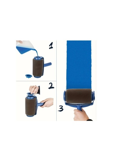 Chuangyinshop Mavi 7 İnç Teleskopik Saplı Çok Amaçlı Boya Rulolu Fırçalar: Damlama Önleyici, Kolay Temizlik