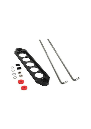 Besthome1 Suntek 5 Delikli Araç Aküsü Siyah Sabitleme Braketi, Otomobil İçin Güvenli Tutma Sistemi