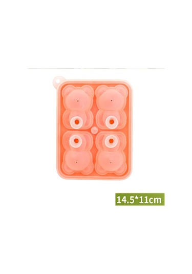 Ximistore9 Turuncu Ayı Figürlü Buz Kuvetleri, Evde Ve Partilerde Kullanıma Uygun Buz Şekillendirici Kalıbı Çok Renkli