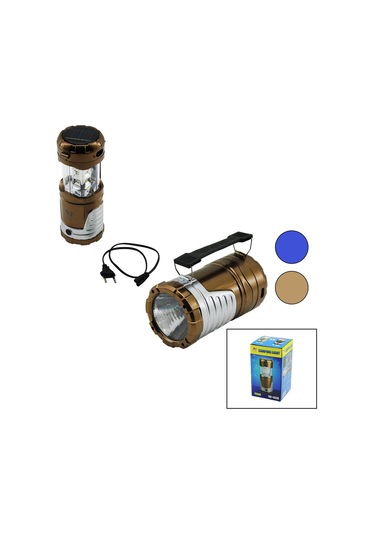 2ın1 1w+12led Solar - Fiş Şarjlı Löküs Model Kamp Lamba Fener-pow Çok Renkli