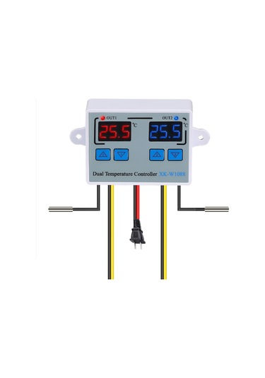 Geeksen 110-220V Dijital Çift Sıcaklık Kontrol Cihazı