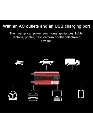 Dancemonkey 500w Araba Güç İnvertörü 12v İla 220v Ac Dönüştürücü Güneş Enerjisi