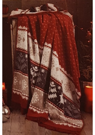 Aksu Pamuklu Battaniye Çift Kişilik- Ted- 180 X 220 Cm Karışık