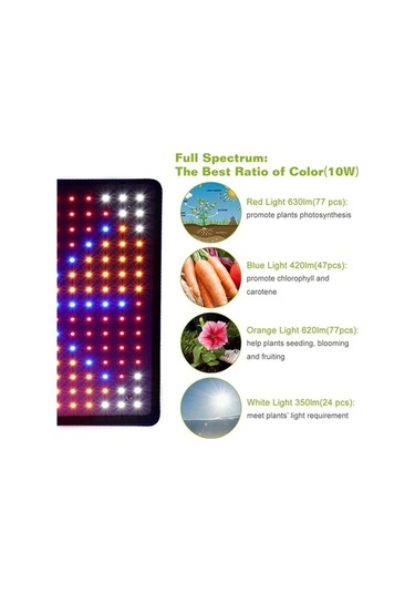 Besthome1 Üçgen Led Bitki Büyüme Lambası, 4 Bant 6 Renk, Ultra İnce Askı Fito Lambası, Diğer Diğer