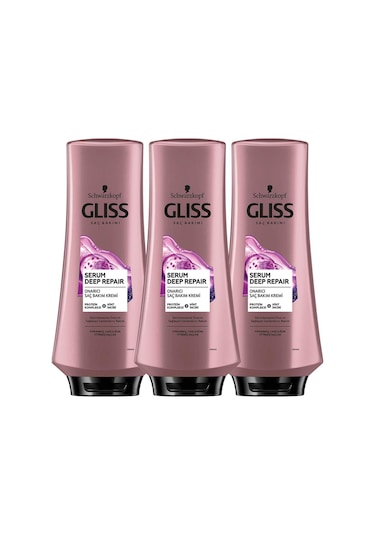 Gliss Serum Deep Repair Onarıcı Saç Kremi 360 ML x 3 Adet