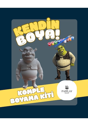 Shrek Yeşil Dev - Boyama Seti Ve Shrek Figürü Buz Devri