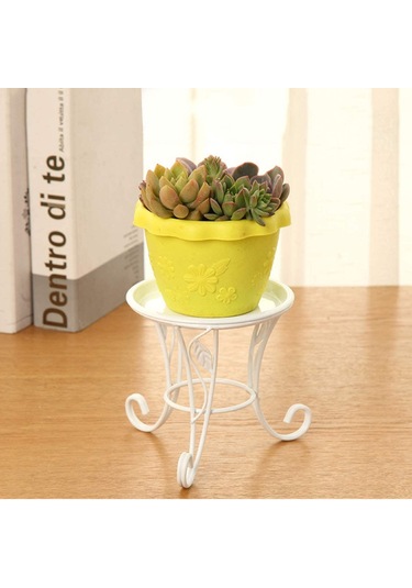 Çiçek Taburesi Metal Çiçek Standı, Avrupa Tarzı Tabure Balkon Zemin Bahçe Çiçek Saksısı Saksı Tutucu Dekor Bitki Rafı A