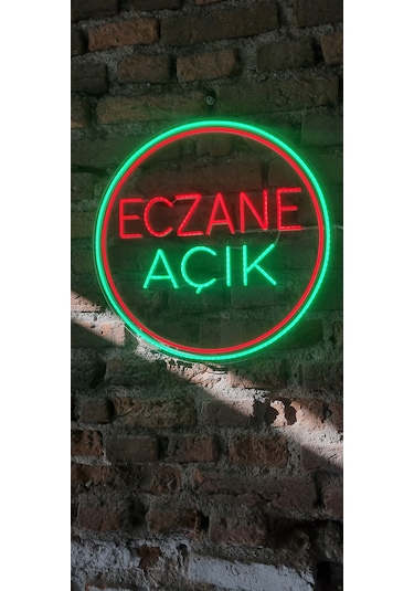 Açık Eczane Yazısı Neon Led Aydınlatma