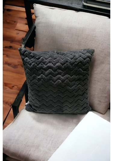 Bohem Dekoratif Yastık Kılıfı Kırlent Kılıfı 43x43 Cm Antrasit
