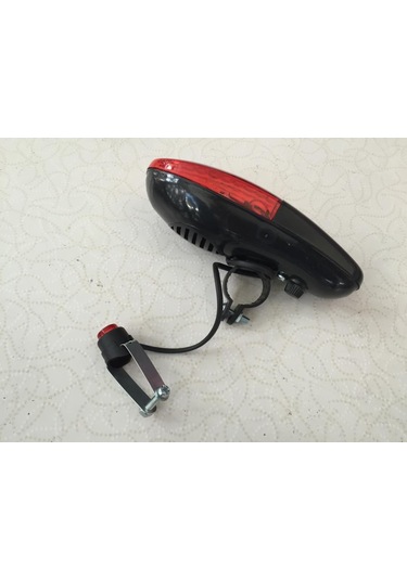 Bisiklet 8 Sesli Işıklı Siren Korna Kırmızı - Siyah