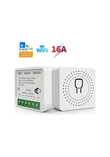 Motion003 2 Adet 16a Mini Akıllı Wifi Anahtarı Alexa Google Home Uyumlu Ewelink Otomasyonu