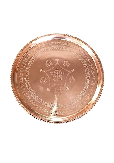 Bakır Kırmızı Sini İşlemeli 60 Cm