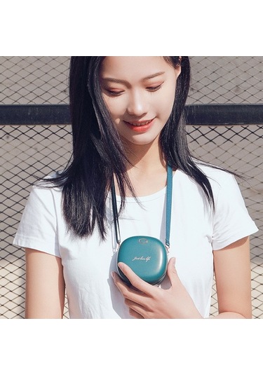 Fortunelane Usb Taşınabilir Boyun/bel Bağlı 3 Hızlı Açık Bladesız Fan - Doğal Rüzgar Serinletici Beyaz