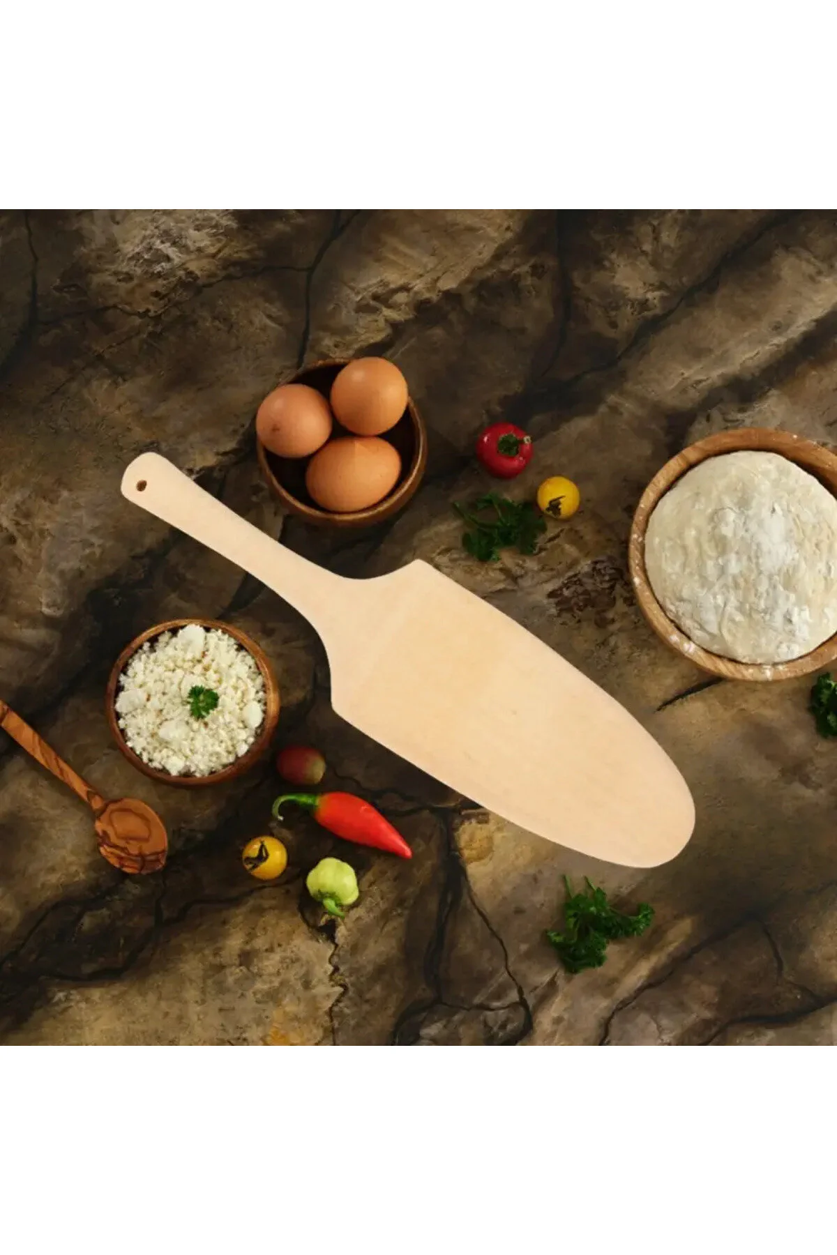 Ahşap Pide Küreği 2 Li Set Taş Fırın Ve Ankastre Fırınlarda Kullanıma Uygun, Dayanıklı Ahşap