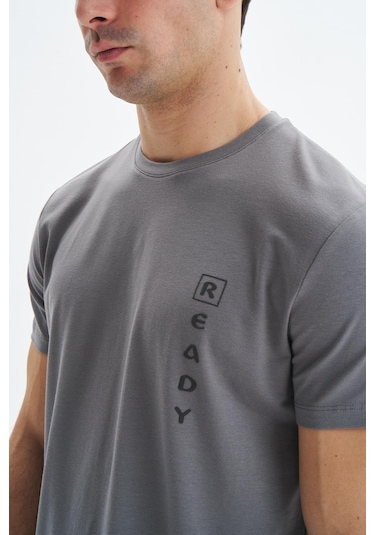 Arma Erkek Regular Fit Yazı Baskılı Süprem Bisiklet Yaka Tişört Y29344472402 Gri