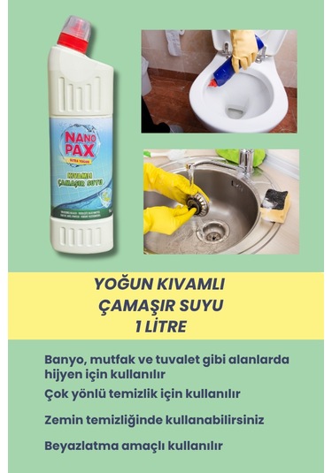 Kıvamlı Çamaşır Suyu Duck Ağızlı Şişe 1lt Tekli