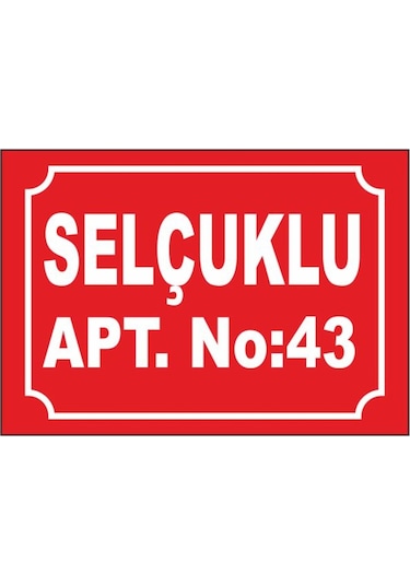 Apartmanıza Özel Tabela Apartman Levhası, Apartman Tabelası (490158216)