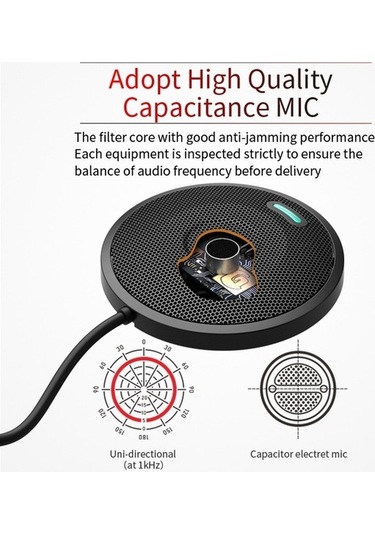 Wondernest Yönlü Usb U2 Toplantı Mikrofonu Mikrofon Konferansı Kondenser İş İçin Dizüstü Çok Bilgisayarı Bilgisayar Alma 681100065a Fv