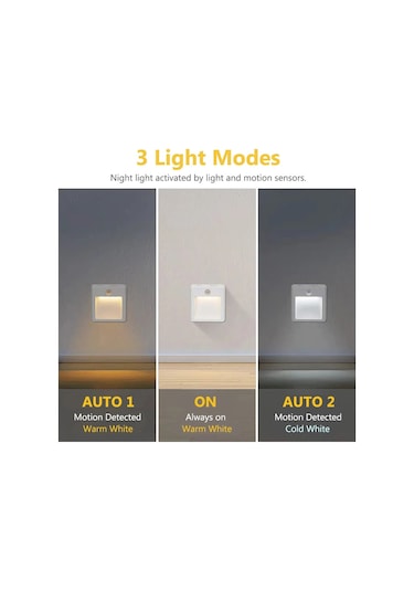 Mufunye Hareket Sensörlü Akrilik Duş Aydınlatma, Renk Ayarlanabilir Led Gece Lambası, Kolay Kurulum, Enerji Tasarruflu Beyaz