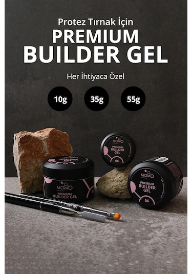 Momo Professional Premium Builder Gel Protez Tırnak Jeli No.06 Pembe 10 gr