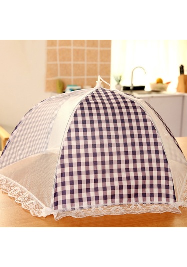 Hfambition Küçük Mavi Kumaş Desenli Katlanabilir Gıda Koruması - Piliçten, Sinirlere Ve Tozdan Koruma - Piknik, Kamp, Bahçe Partileri İçin Çok Renkli