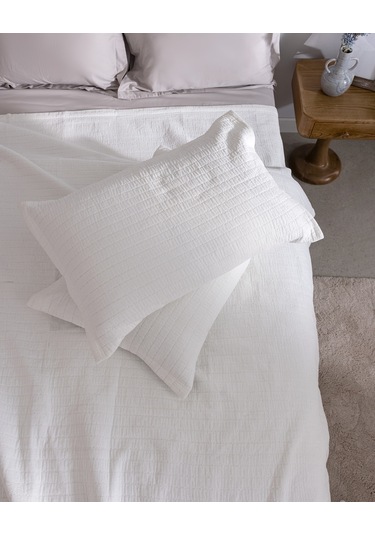 Madame Coco Feolette Çift Kişilik Yatak Örtüsü - Beyaz 8684427145296 Beyaz