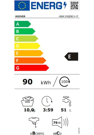 Hoover H3W 2102DE/1-17 1200 Devir 10 KG Çamaşır Makinesi