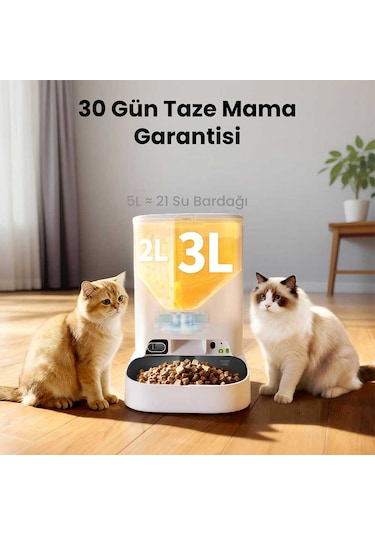 Petkit Yumshare Kameralı Çift Hazneli Akıllı Mama Kabı 2 Resmi Distribütör Garantili