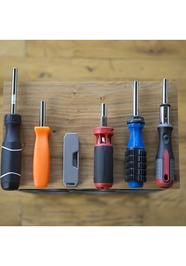 Xuweiwei Taşınabilir Cep Tornavida 1 Takım Gri Sekiz Değiştirilebilir Başlıklı Edc Seti Cebinize Sığan Portatif Alet Takımı