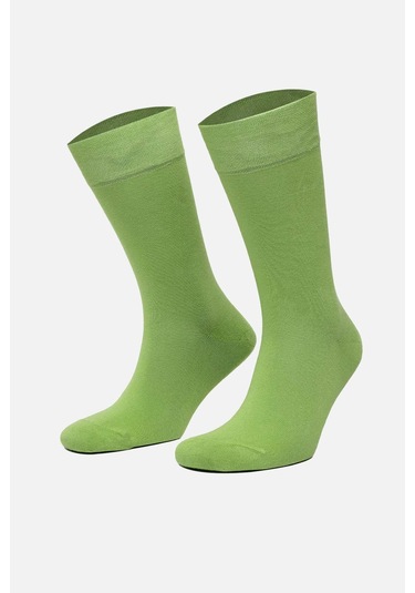 Mısırlı Erkek Organik Pamuklu Tekli Yeşil Soket Çorap Yeşil