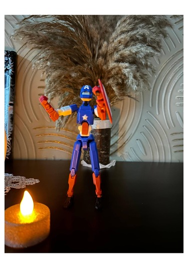 Dummy Captain America Eklemleri Hareketli 14 Cm Mini Figür Kaptan Amerika