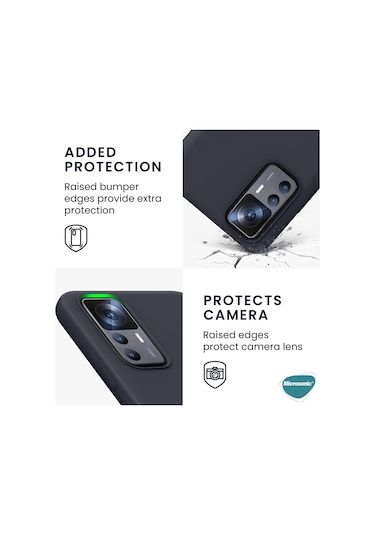 Microsonic Matte Silicone Xiaomi Mi 12T Pro Kılıf Siyah