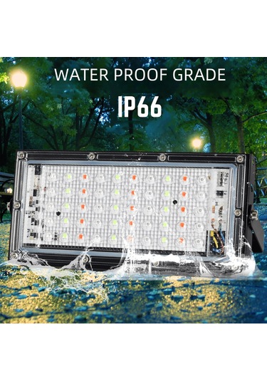 Dianziye Uzaktan Kumandalı Rgb Led Projeksiyon Lambası 100w Siyah Kasa - Renkli Işık, Parlaklık Ve Mod Ayarı Özelliği İle Dış Mekan Aydınlatması Renk