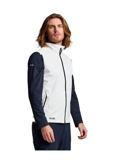 Slam Slam Act Softshell Vest Erkek Bej Yelek W03 Beyaz
