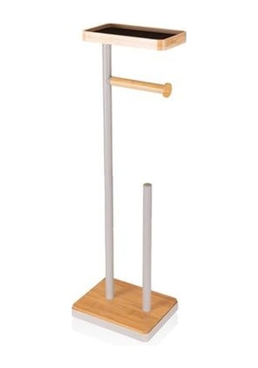 The Mia Bambu Tepsili Tuvalet Kağıdı Standı Gri Glv0758 Gri