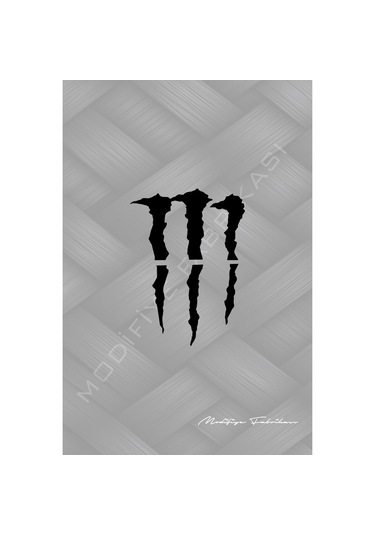 Motosiklet Pençe Sticker Folyo - Siyah - 10 X 7 Cm