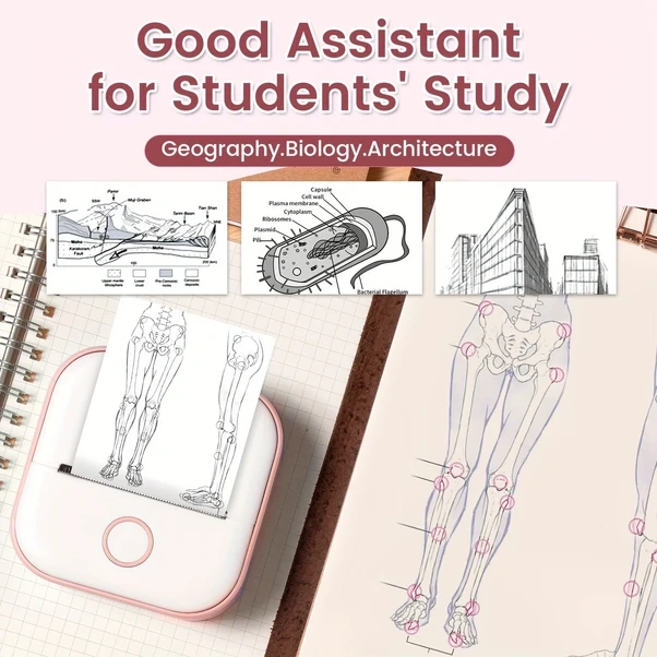 Gateesat Phomemo T02 Yeşil Mini Fotokopi Kablosuz Yazıcı Ev Ofis Okul