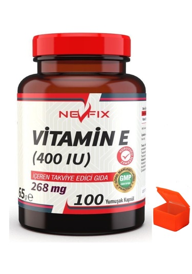 Nevfix Vitamin E 100 Kapsül + Hap Kutusu