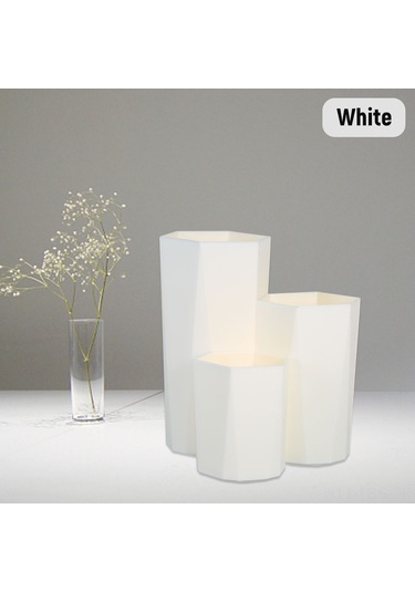 Hfambition Beyaz Üçlü Silindirli Kozmetik Ve Kalem Organizer - Makyaj Fırçası, Kalem, Cetvel Saklama Kutusu - Ev, Ofis, Banyo Masası İçin Diğer