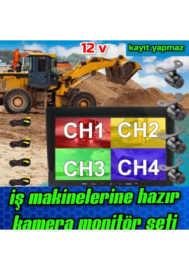 7 İnç Hybrid Monitör Ve 4 Adet Kelebek Kamera Hazır Set