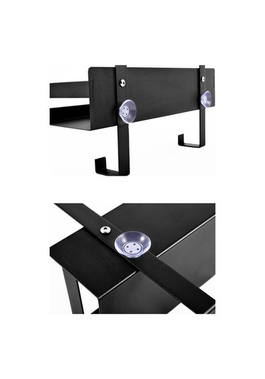 Dancemonkey Cbtx Karbon Çelik Banyo Kapısı Asılı Sepet Organizatör Raf - B Model Tek Katmanlı Çok Renkli