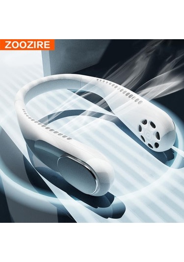 Mini Bladeless Fan 4000ma Usb Şarj Edilebilir Açık Spor Boyun Ev Gym Için Sessiz Taşınabilir Hava Soğutucu Fanlar Rqpıxl Beyaz