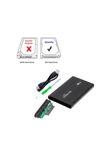 2.5 İde Harddisk Kutusu Usb2.0 - İde Hdd Kutu Çevirici Bağlantı